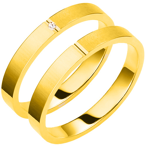 Σετ βέρες από κίτρινο χρυσό 14 καρατίων