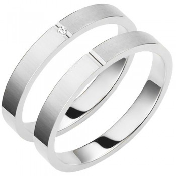 Σετ βέρες από λευκό χρυσό 14 καρατίων