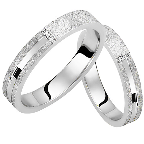 Βέρες από λευκό χρυσό 14 καρατίων