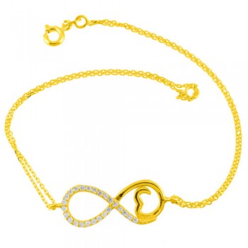 Χρυσό βραχιόλι άπειρο Κ14