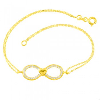 Χρυσό βραχιόλι άπειρο Κ14