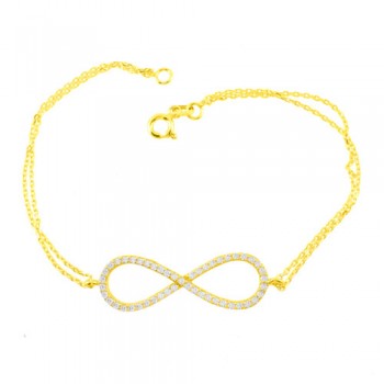 Χρυσό βραχιόλι άπειρο Κ14
