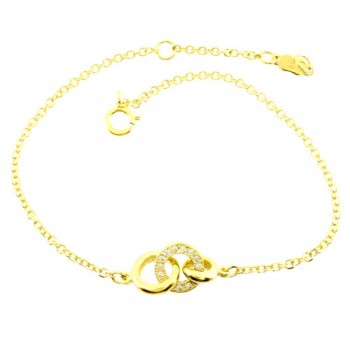 Χρυσό βραχιόλι Κ14 με ζιργκόν