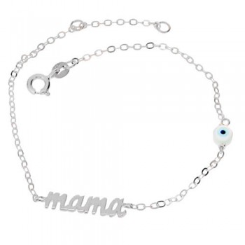 Λευκόχρυσο βραχιόλι mama Κ14
