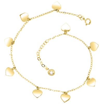 Χρυσό βραχιόλι ποδιού Κ14