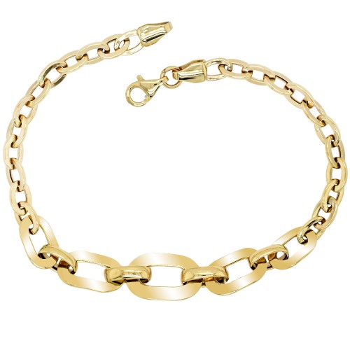 Χρυσό βραχιόλι αλυσίδα Κ14