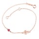 Βραχιόλι από ροζ χρυσό Κ14 με τουρμαλίνη