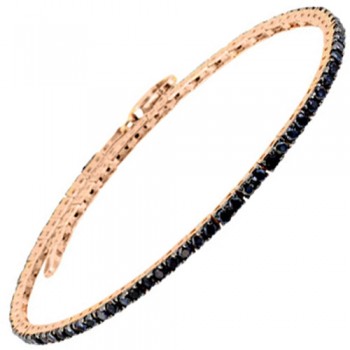 Ριβιέρα από ροζ χρυσό Κ14 με ζιργκόν