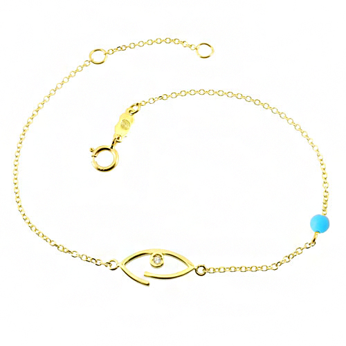 Χρυσό βραχιόλι μάτι Κ14