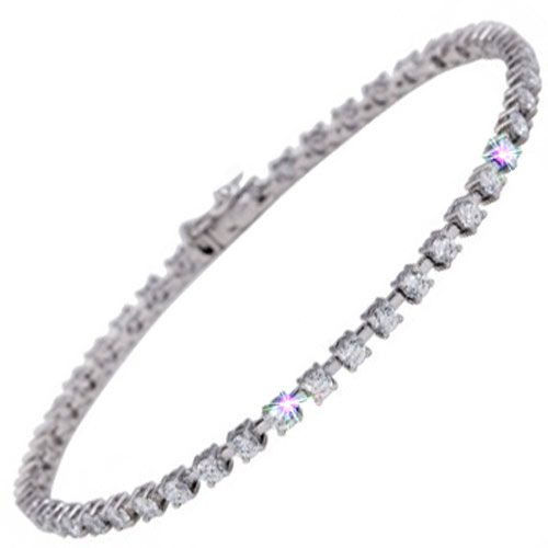 Λευκόχρυσο βραχιόλι ριβιέρα Κ14