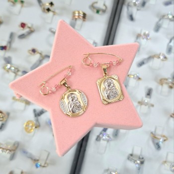 Παιδική χρυσή παραμάνα Κ9 με φυλαχτό