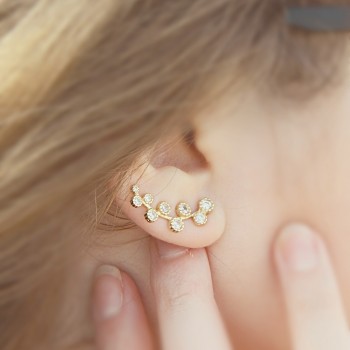 Χρυσά σκουλαρίκια ear cuff Κ14