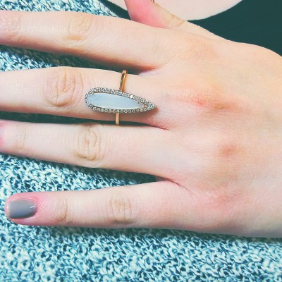 Ασημένιο δαχτυλίδι 925 σε ροζ χρώμα με ζιργκόν