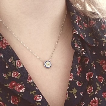 Ασημένιο κολιέ 925 με ζιργκόν