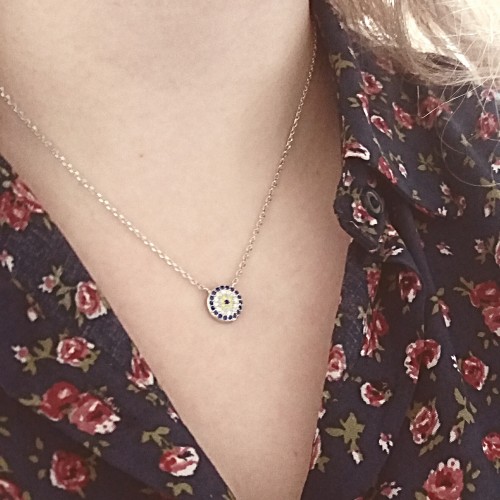 Ασημένιο κολιέ 925 με ζιργκόν