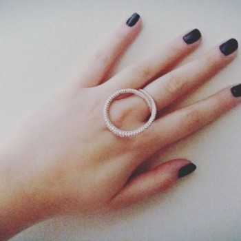 Ασημένιο δαχτυλίδι 925 σε ροζ χρώμα