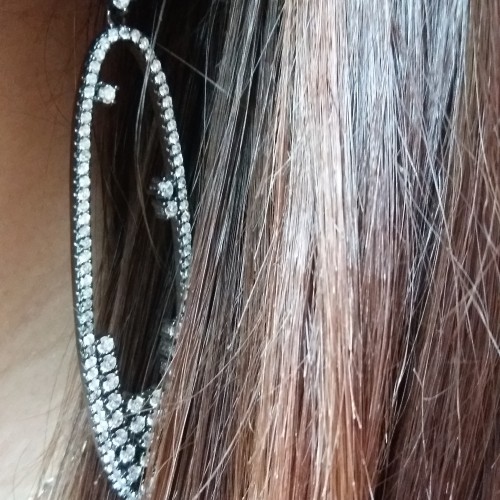 Ασημένια σκουλαρίκια 925 με μαύρο επιπλατίνωμα