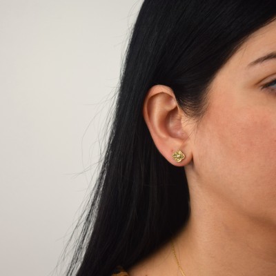 Χρυσά σκουλαρίκια Κ14 με σταυρουδάκια