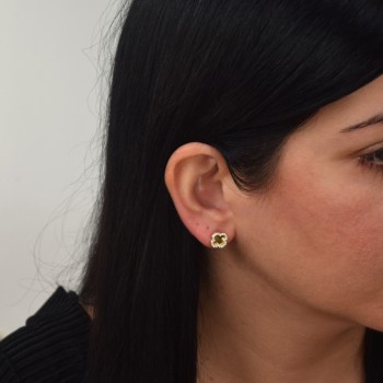 Χρυσά σκουλαρίκια Κ14 με σταυρουδάκια