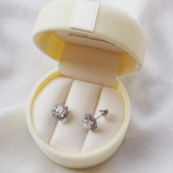 Λευκόχρυσα σκουλαρίκια Κ14