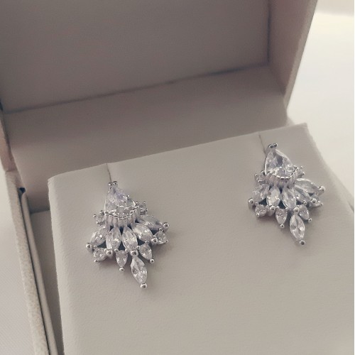 Ασημένια σκουλαρίκια 925 με ζιργκόν