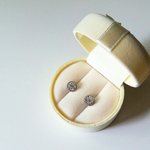 Λευκόχρυσα σκουλαρίκια Κ14