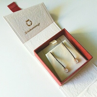 Ασημένια σκουλαρίκια 925 σε ροζ χρώμα με ζιργκόν