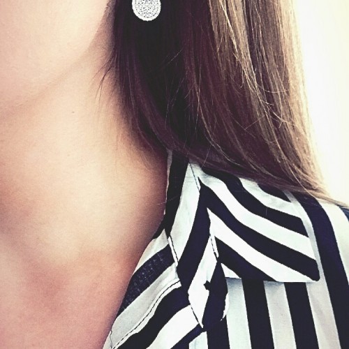 Λευκόχρυσα σκουλαρίκια Κ14 με ζιργκόν