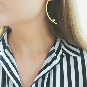 Ασημένια χειροποίητα σκουλαρίκια 925 με μαργαριτάρια