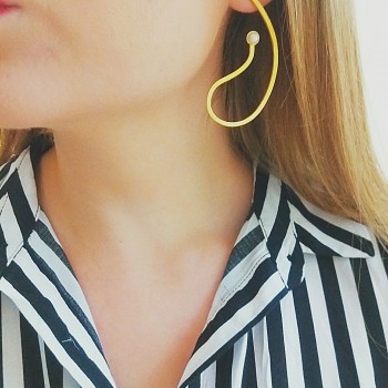 Ασημένια χειροποίητα σκουλαρίκια 925 με μαργαριτάρια