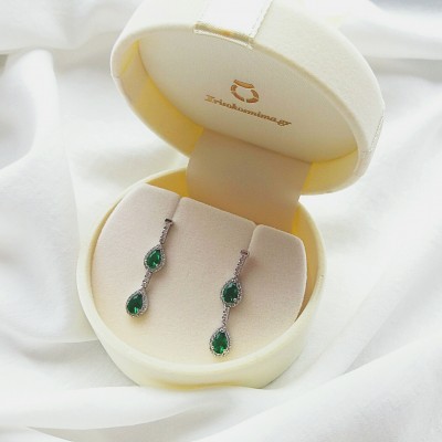 Λευκόχρυσα σκουλαρίκια Κ14