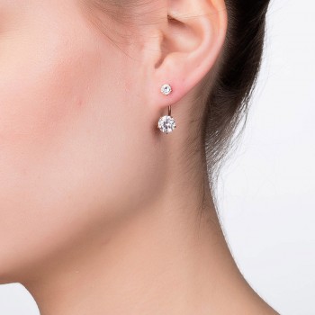 Ασημένια σκουλαρίκια ear jacket 925