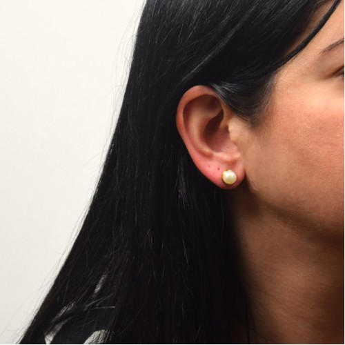 Ασημένια επιχρυσωμένα σκουλαρίκια 925 με μαργαριτάρια