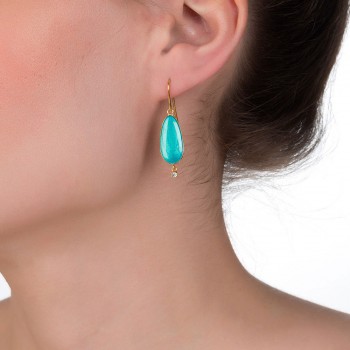 Ασημένια επιχρυσωμένα σκουλαρίκια 925