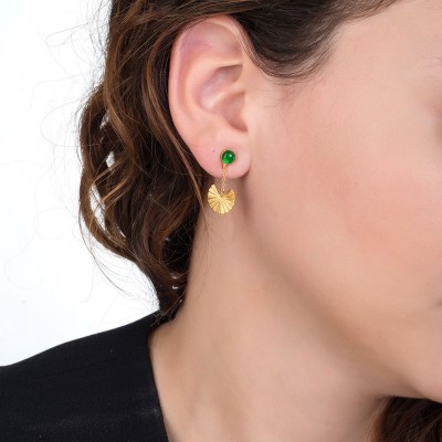 Ασημένια επιχρυσωμένα σκουλαρίκια 925