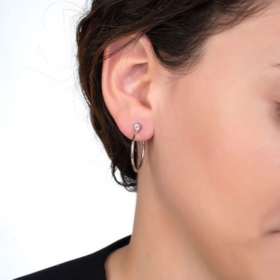 Ασημένια σκουλαρίκια κρίκοι 925