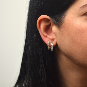 Ασημένια σκουλαρίκια κρικάκια 925 με ζιργκόν