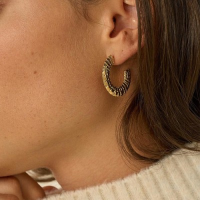 Bohm σκουλαρίκια κρίκοι Colombe από ανοξείδωτο ατσάλι