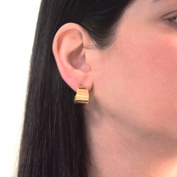 Ασημένια επιχρυσωμένα σκουλαρίκια κρίκοι 925