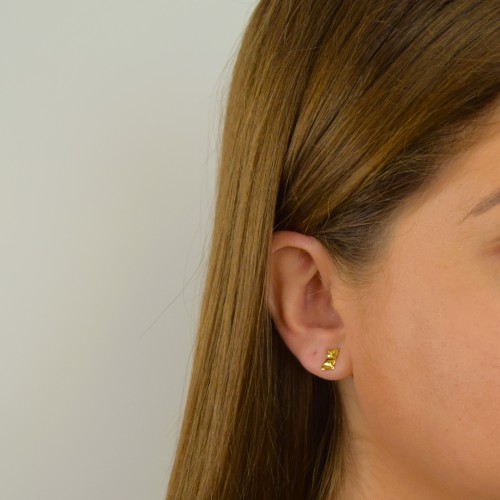 Χρυσά σκουλαρίκια γάτες Κ14