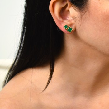 Χρυσά σκουλαρίκια Κ14 με σταυρουδάκια