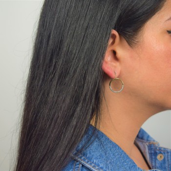 Χρυσά σκουλαρίκια κύκλοι Κ9