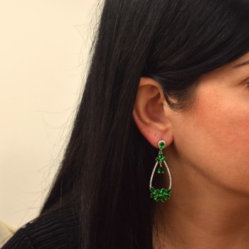 Ασημένια κρεμαστά σκουλαρίκια 925 με ζιργκόν