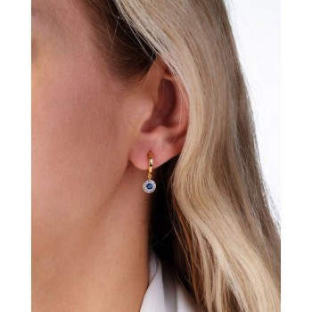 Ασημένια επιχρυσωμένα σκουλαρίκια κρικάκια 925 με μάτι