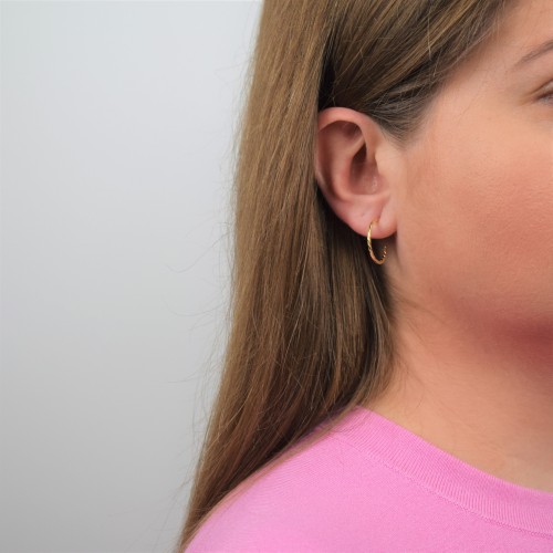 Χρυσά σκουλαρίκια κρίκοι Κ14