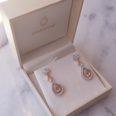 Ασημένια κρεμαστά σκουλαρίκια σταγόνες 925