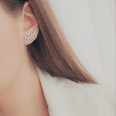 Ασημένια σκουλαρίκια ear cuff 925