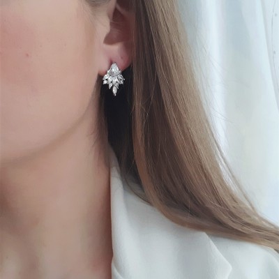 Ασημένια σκουλαρίκια 925 με ζιργκόν