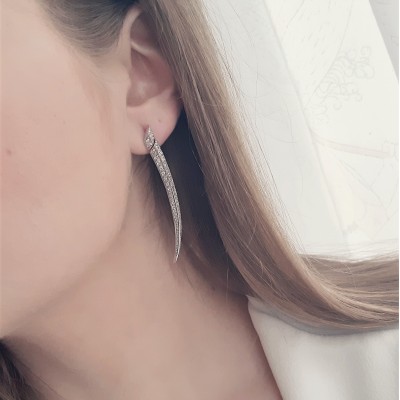 Ασημένια σκουλαρίκια 925 με ζιργκόν