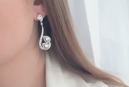 Ασημένια νυφικά κοσμήματα